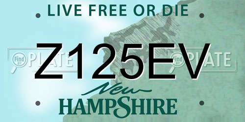 Z125EV New Hampshire License Plate