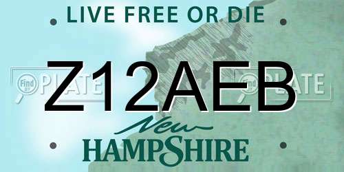 Z12AEB New Hampshire License Plate