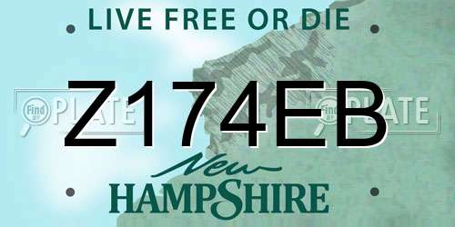 Z174EB New Hampshire License Plate