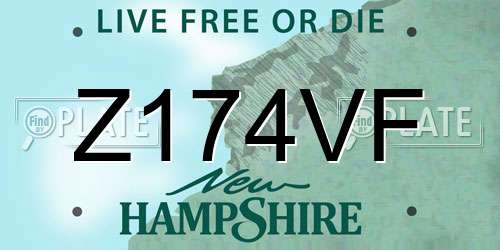 Z174VF New Hampshire License Plate