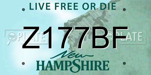 Z177BF New Hampshire License Plate