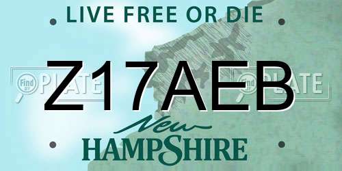 Z17AEB New Hampshire License Plate