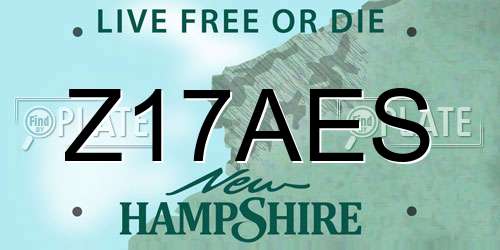 Z17AES New Hampshire License Plate