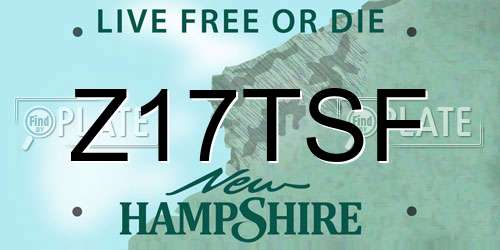 Z17TSF New Hampshire License Plate