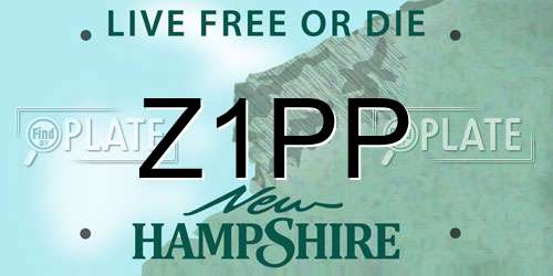 Z1PP New Hampshire License Plate