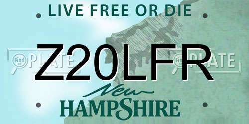 Z20LFR New Hampshire License Plate