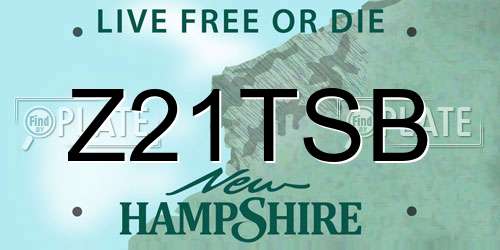 Z21TSB New Hampshire License Plate