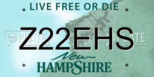 Z22EHS New Hampshire License Plate