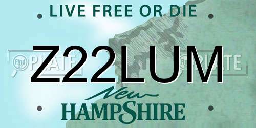 Z22LUM New Hampshire License Plate