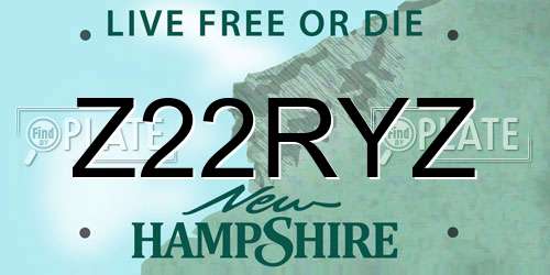Z22RYZ New Hampshire License Plate