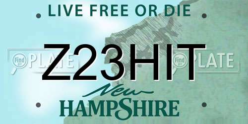 Z23HIT New Hampshire License Plate