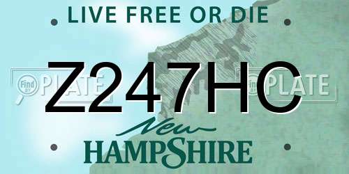 Z247HC New Hampshire License Plate
