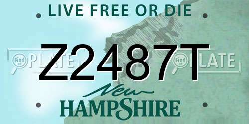 Z2487T New Hampshire License Plate