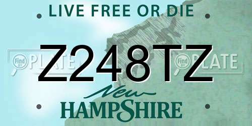 Z248TZ New Hampshire License Plate