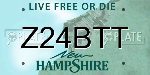 Z24BTT New Hampshire License Plate