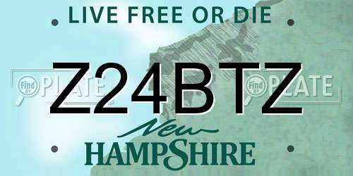 Z24BTZ New Hampshire License Plate