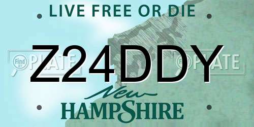 Z24DDY New Hampshire License Plate