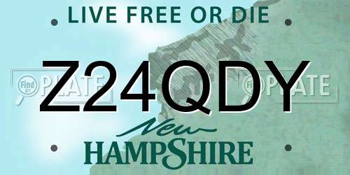 Z24QDY New Hampshire License Plate