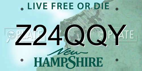 Z24QQY New Hampshire License Plate