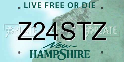 Z24STZ New Hampshire License Plate