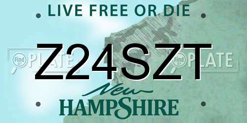 Z24SZT New Hampshire License Plate
