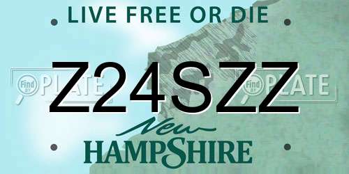 Z24SZZ New Hampshire License Plate