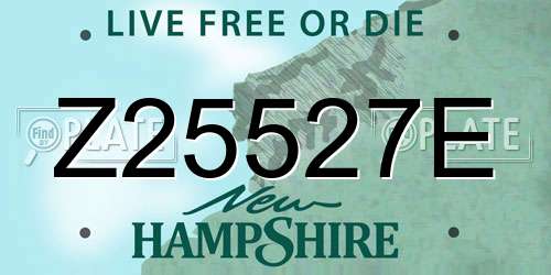 Z25527E New Hampshire License Plate