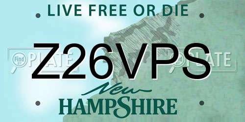 Z26VPS New Hampshire License Plate