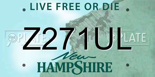 Z271UL New Hampshire License Plate
