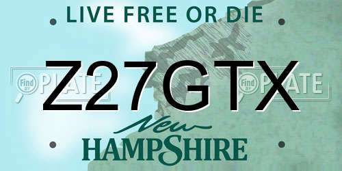 Z27GTX New Hampshire License Plate