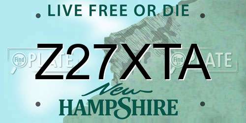 Z27XTA New Hampshire License Plate