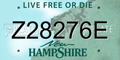 Z28276E New Hampshire License Plate