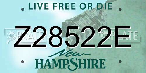 Z28522E New Hampshire License Plate