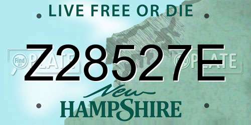 Z28527E New Hampshire License Plate
