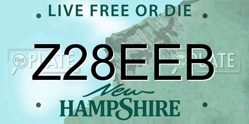 Z28EEB New Hampshire License Plate