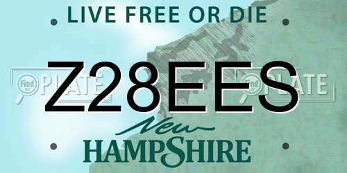 Z28EES New Hampshire License Plate