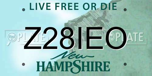 Z28IEO New Hampshire License Plate