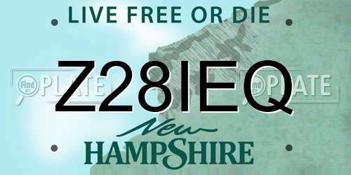 Z28IEQ New Hampshire License Plate