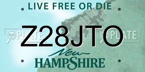 Z28JTO New Hampshire License Plate