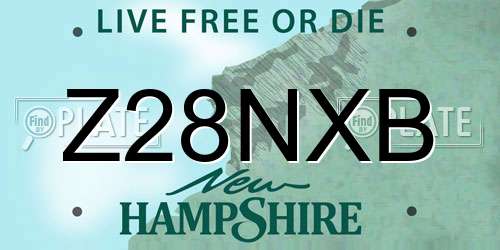 Z28NXB New Hampshire License Plate