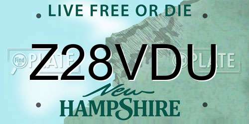Z28VDU New Hampshire License Plate