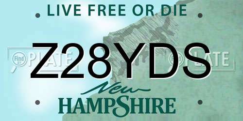 Z28YDS New Hampshire License Plate