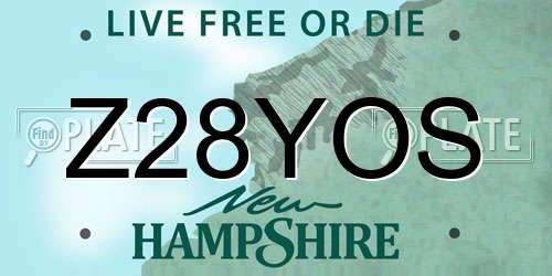 Z28YOS New Hampshire License Plate