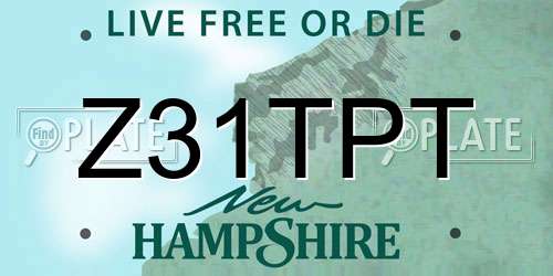 Z31TPT New Hampshire License Plate