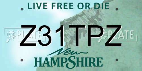Z31TPZ New Hampshire License Plate