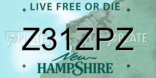 Z31ZPZ New Hampshire License Plate