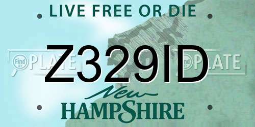 Z329ID New Hampshire License Plate