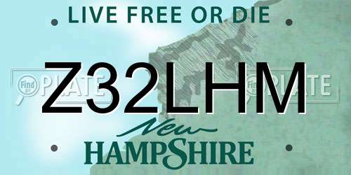 Z32LHM New Hampshire License Plate