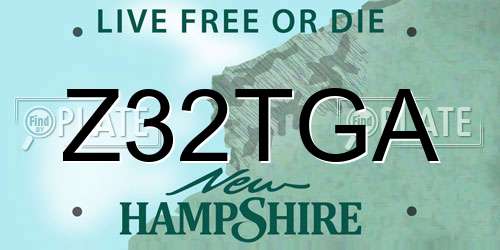 Z32TGA New Hampshire License Plate