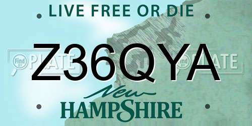 Z36QYA New Hampshire License Plate
